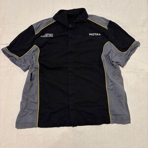 Ski Doo Shirt 3XL Black Short Sleeves Technician Casual Button Down